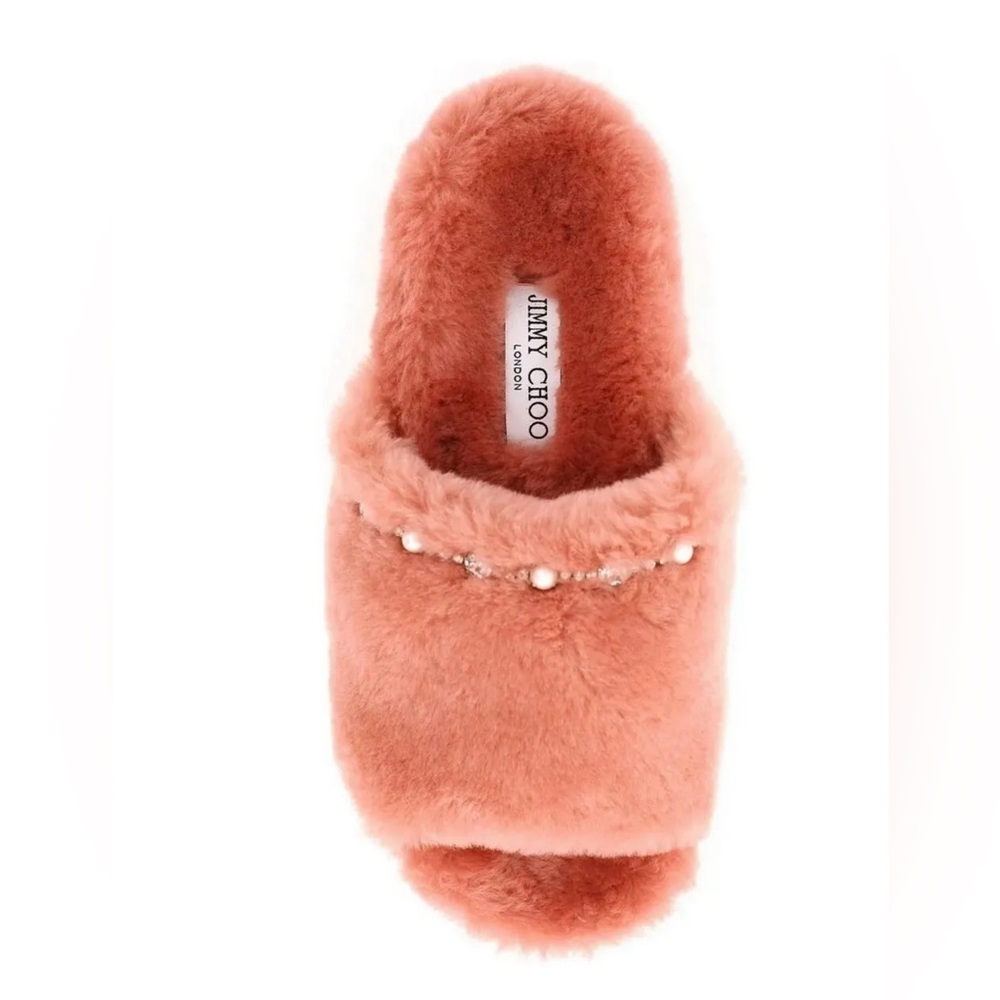 Jimmy choo shearling slide